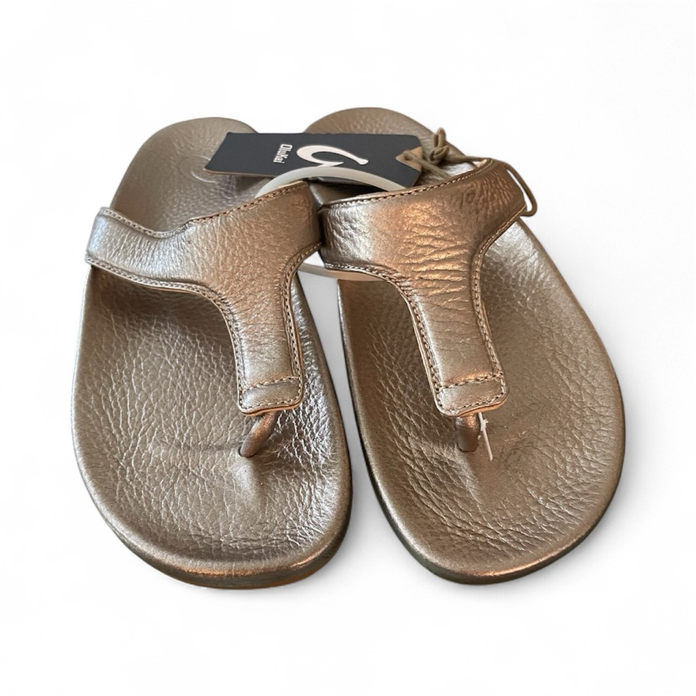 OluKai Women's Sandals in Metallic Gold